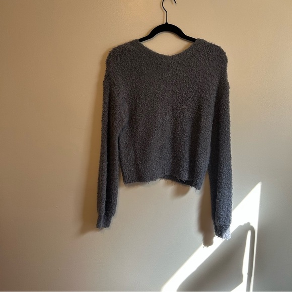 Abercrombie & Fitch- Cozy Boucle Blue/Gray Women's Sweater - Picture 5 of 6